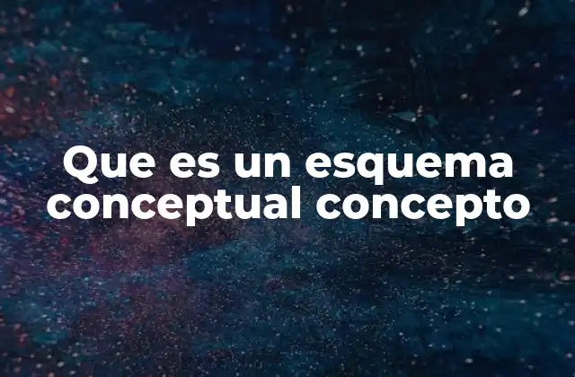 Que es un Esquema Conceptual Concepto