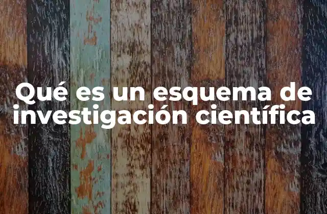 Qué es un Esquema de Investigación Científica