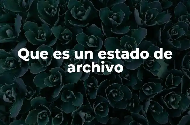 Que es un Estado de Archivo 2 El rol del estado de archivo en la gestión empresarial