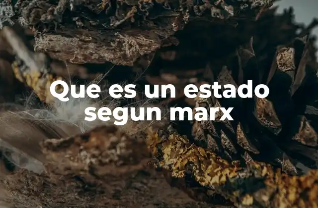Que es un Estado Segun Marx