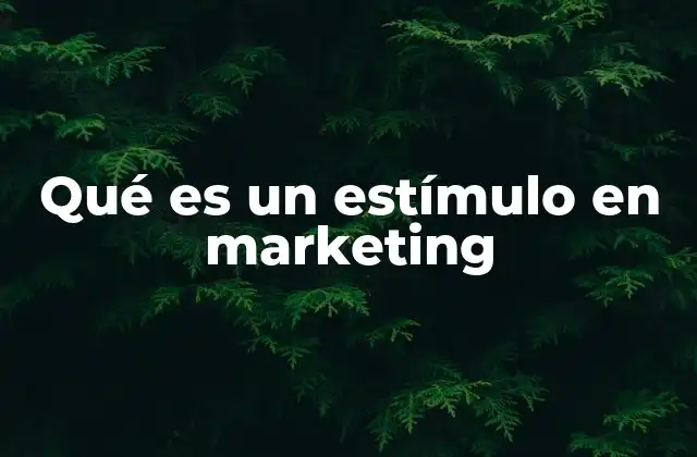 Qué es un Estímulo en Marketing