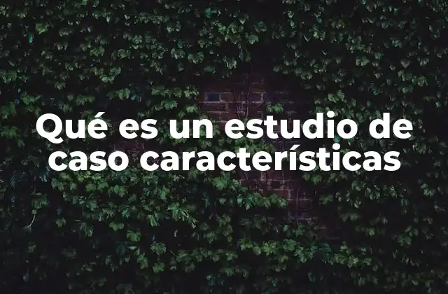 Qué es un Estudio de Caso Características