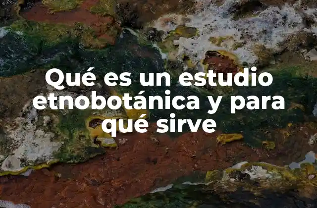 Qué es un Estudio Etnobotánica y para Qué Sirve