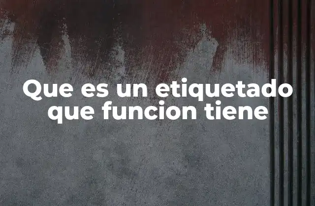 El papel del etiquetado en la organización y clasificación
