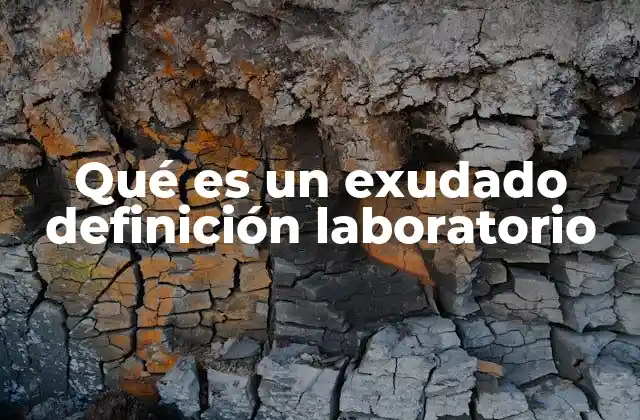 Qué es un Exudado Definición Laboratorio