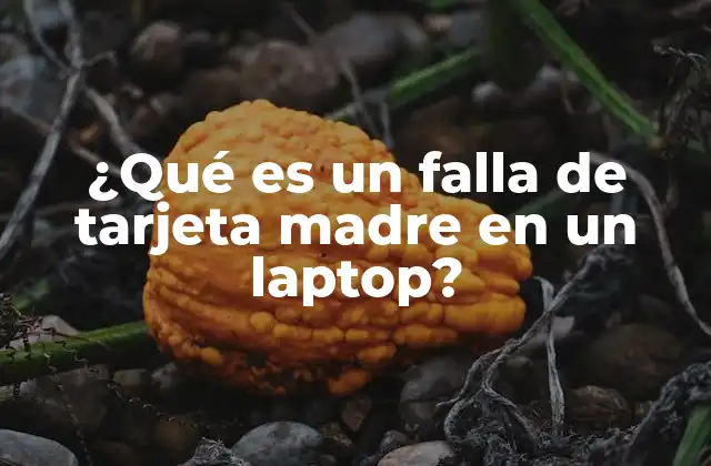 ¿qué es un Falla de Tarjeta Madre en un Laptop?