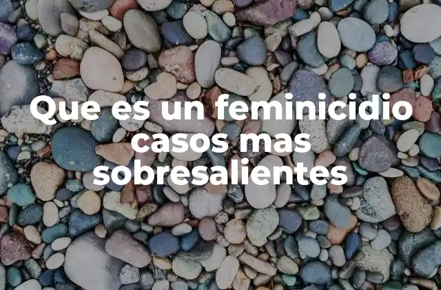 Que es un Feminicidio Casos mas Sobresalientes