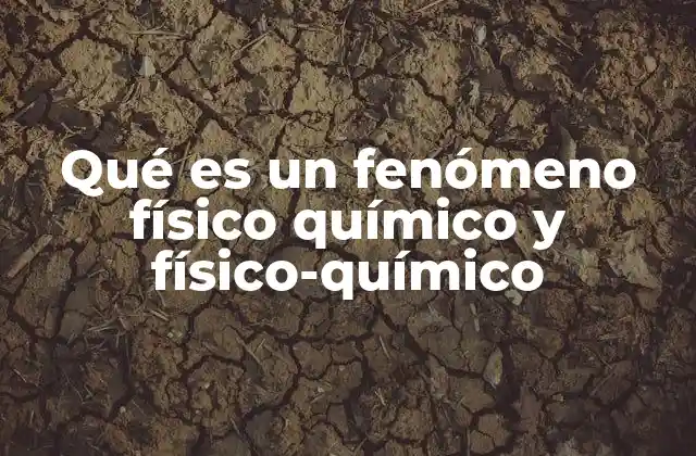 Qué es un Fenómeno Físico Químico y Físico-químico