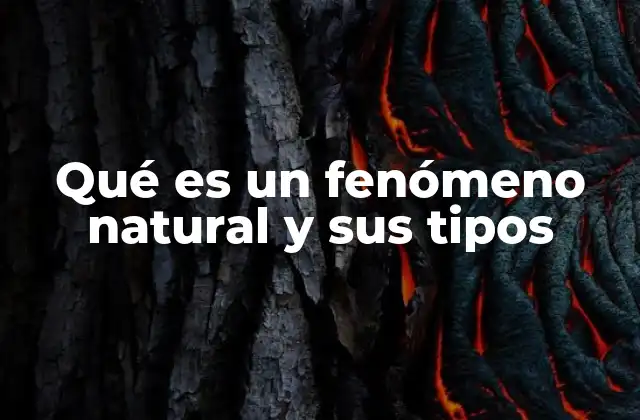Qué es un Fenómeno Natural y Sus Tipos