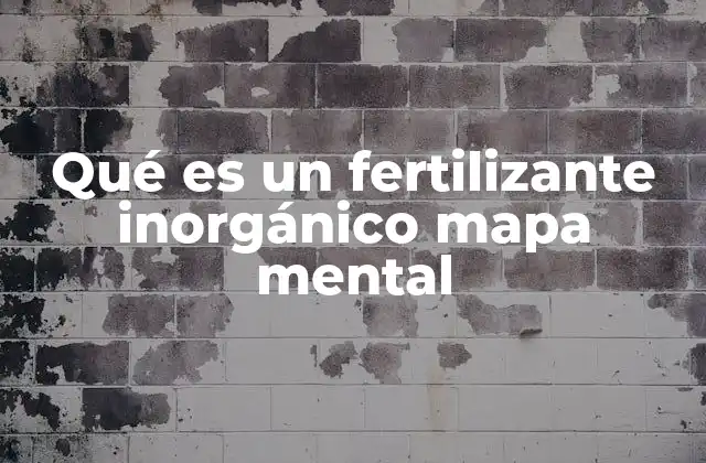 Qué es un Fertilizante Inorgánico Mapa Mental