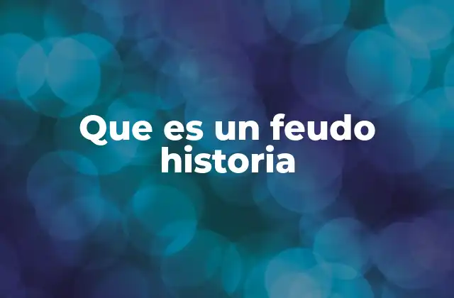 Que es un Feudo Historia
