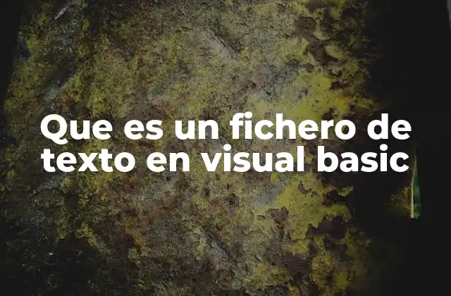 Que es un Fichero de Texto en Visual Basic 2 La importancia de los ficheros de texto en la programación Visual Basic