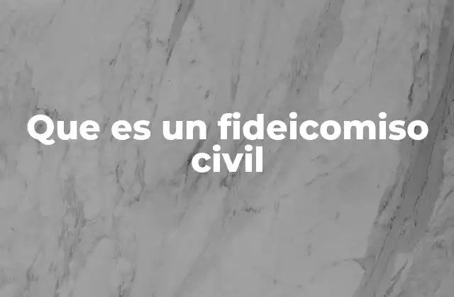 Que es un Fideicomiso Civil
