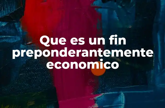 Características de las actividades con fines preponderantemente económicos
