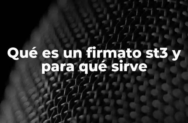 Qué es un Firmato St3 y para Qué Sirve