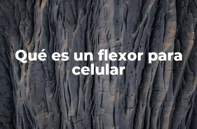 Qué es un Flexor para Celular
