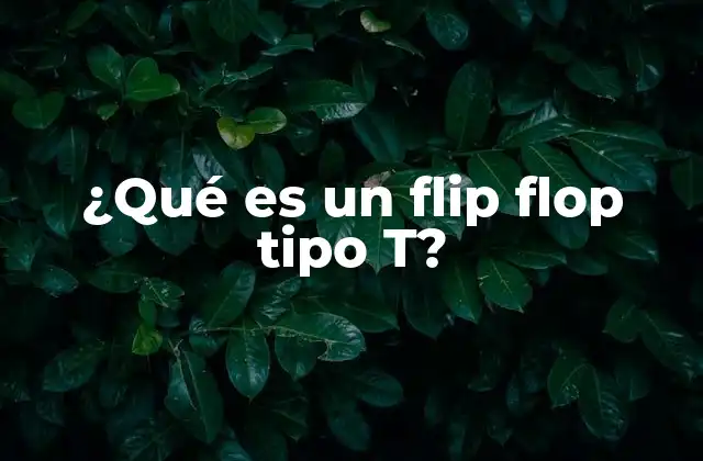 ¿qué es un Flip Flop Tipo T?