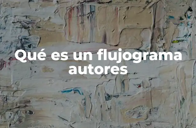 Qué es un Flujograma Autores