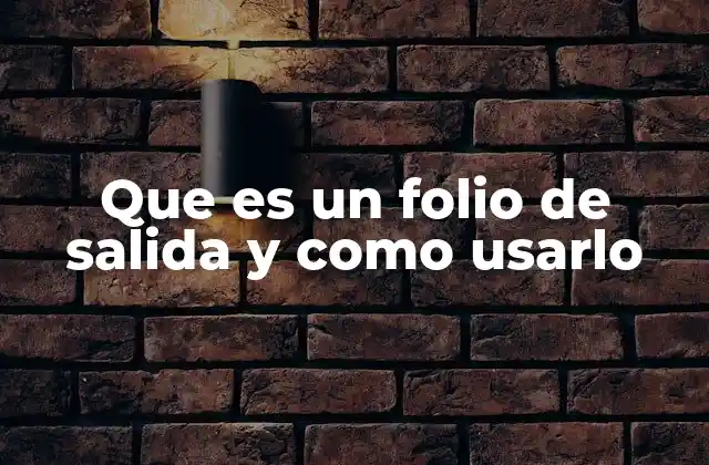 Que es un Folio de Salida y como Usarlo 2 La importancia del control documental en el folio de salida