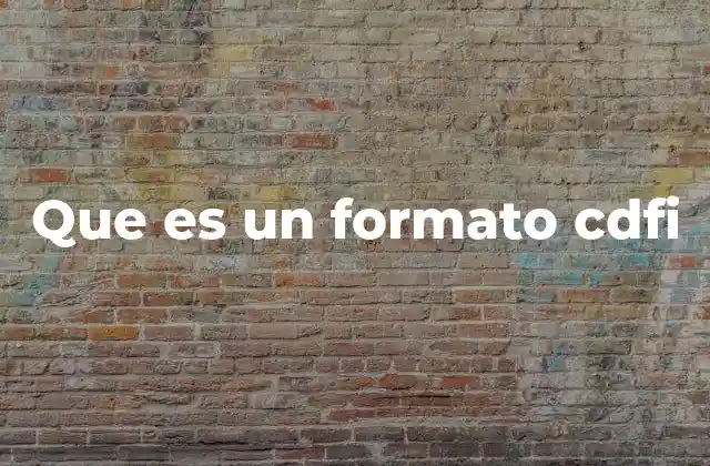 Uso del formato CDFI en la contabilidad digital