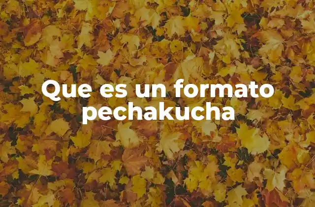 Que es un Formato Pechakucha