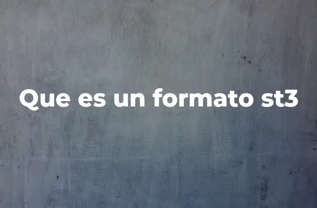Que es un Formato St3