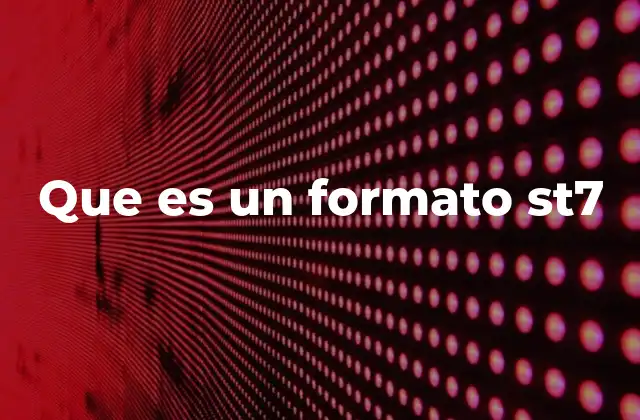 Que es un Formato St7