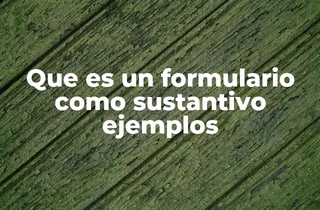 Que es un Formulario como Sustantivo Ejemplos 2 El papel del formulario en la gestión de datos