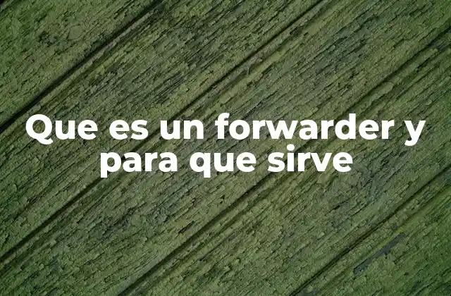 Que es un Forwarder y para que Sirve