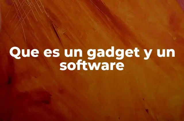 Cómo se diferencian un gadget y un software