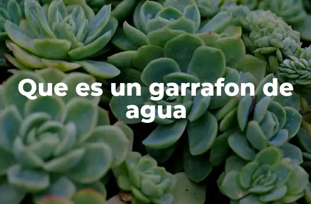 Que es un Garrafon de Agua