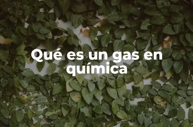 Qué es un Gas en Química