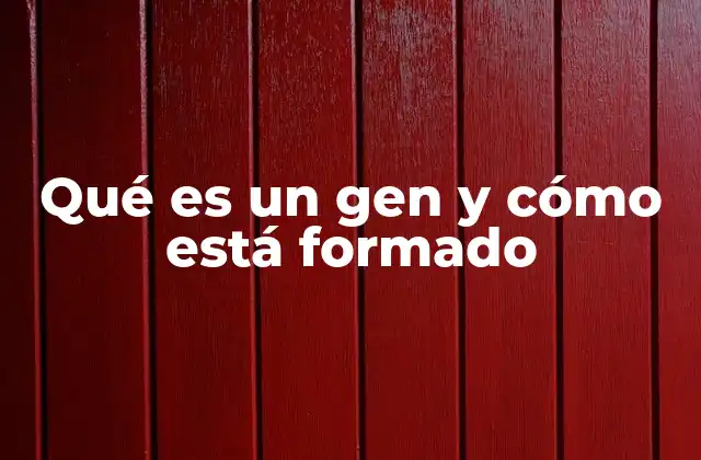 Qué es un Gen y Cómo Está Formado