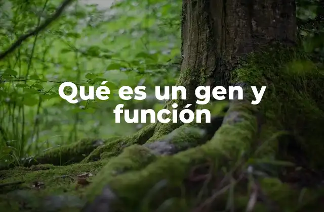 Qué es un Gen y Función