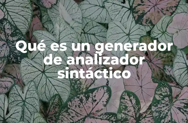 Cómo funciona el proceso de generación de un analizador sintáctico