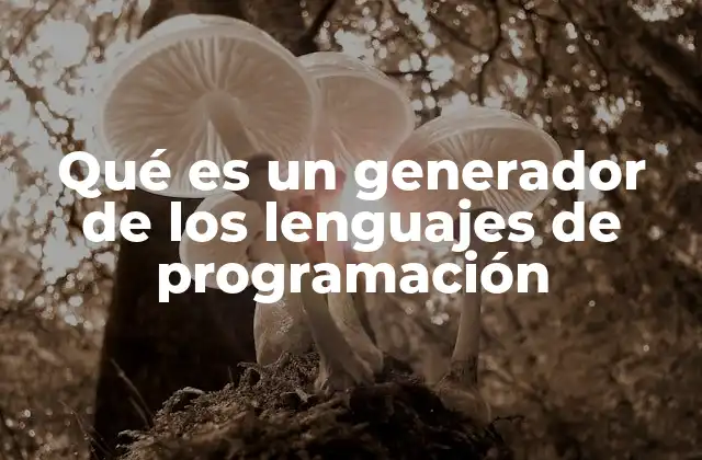 Qué es un Generador de los Lenguajes de Programación