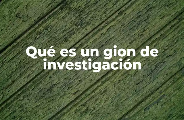 Qué es un Gion de Investigación