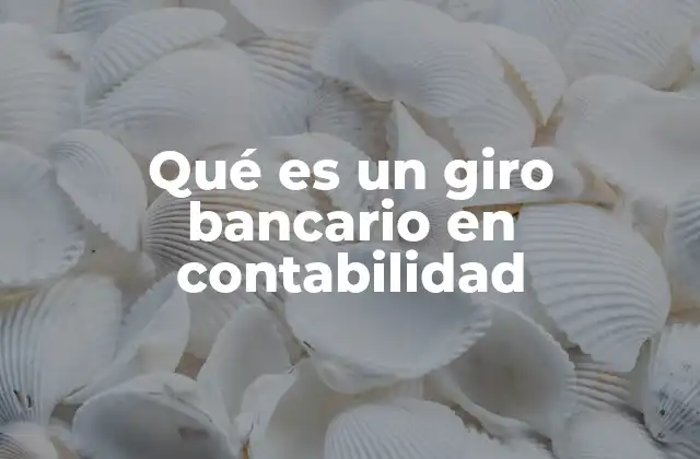 Qué es un Giro Bancario en Contabilidad