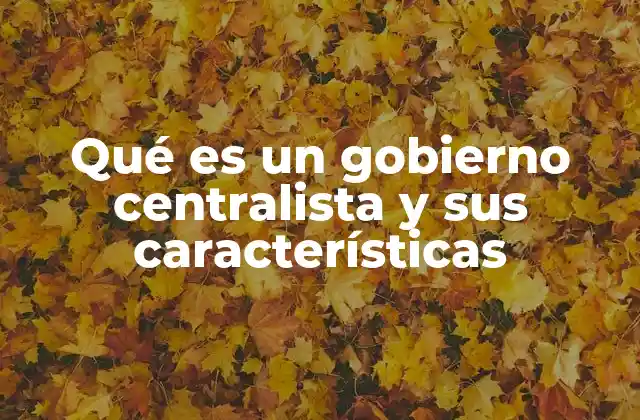 Características del sistema centralista