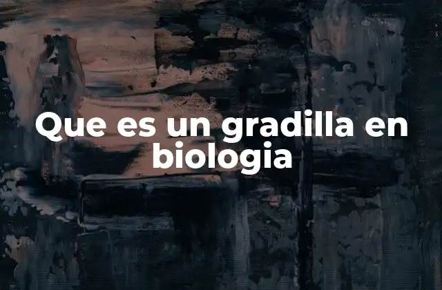 Que es un Gradilla en Biologia