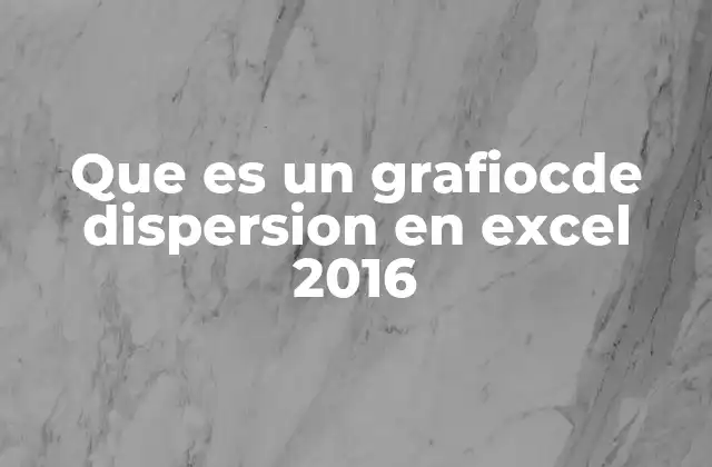 Cómo se crea un gráfico de dispersión en Excel 2016