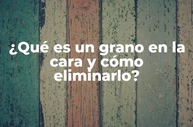 ¿qué es un Grano en la Cara y Cómo Eliminarlo?