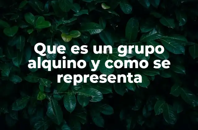 Que es un Grupo Alquino y como Se Representa