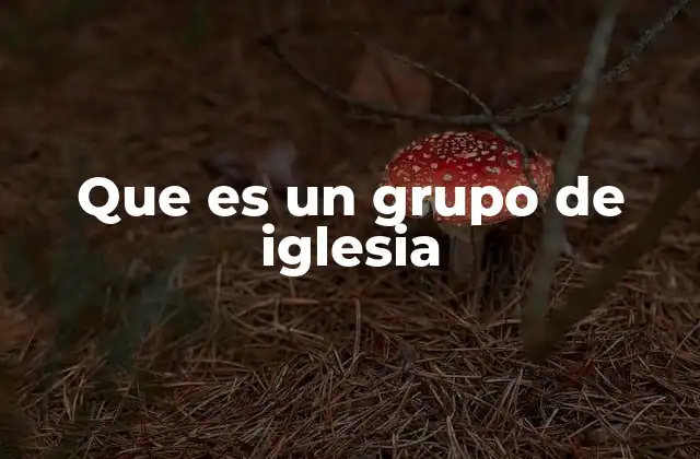 Que es un Grupo de Iglesia