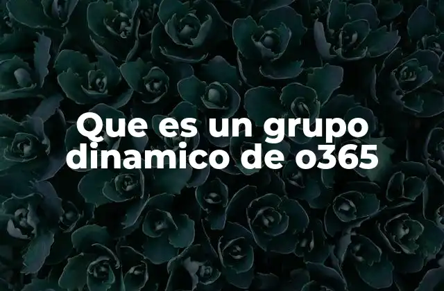 Que es un Grupo Dinamico de O365