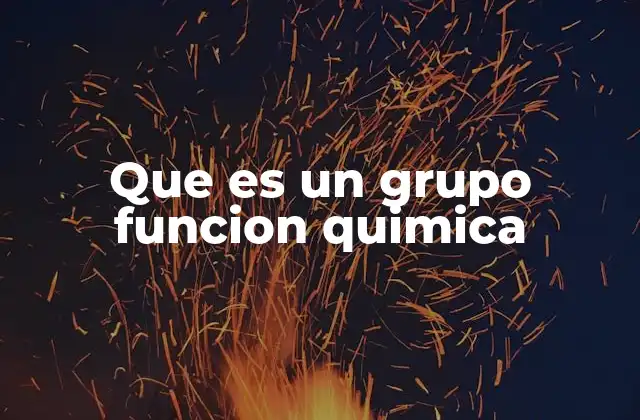 Que es un Grupo Funcion Quimica