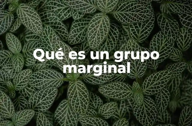 Qué es un Grupo Marginal
