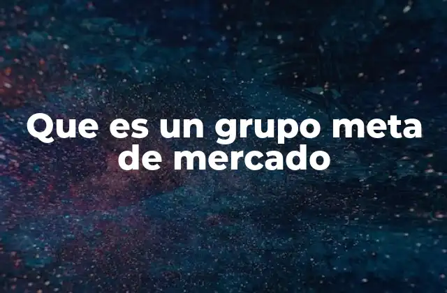 Que es un Grupo Meta de Mercado