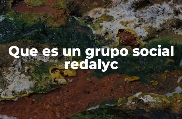 Que es un Grupo Social Redalyc