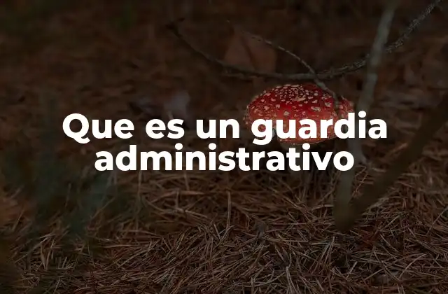 Que es un Guardia Administrativo